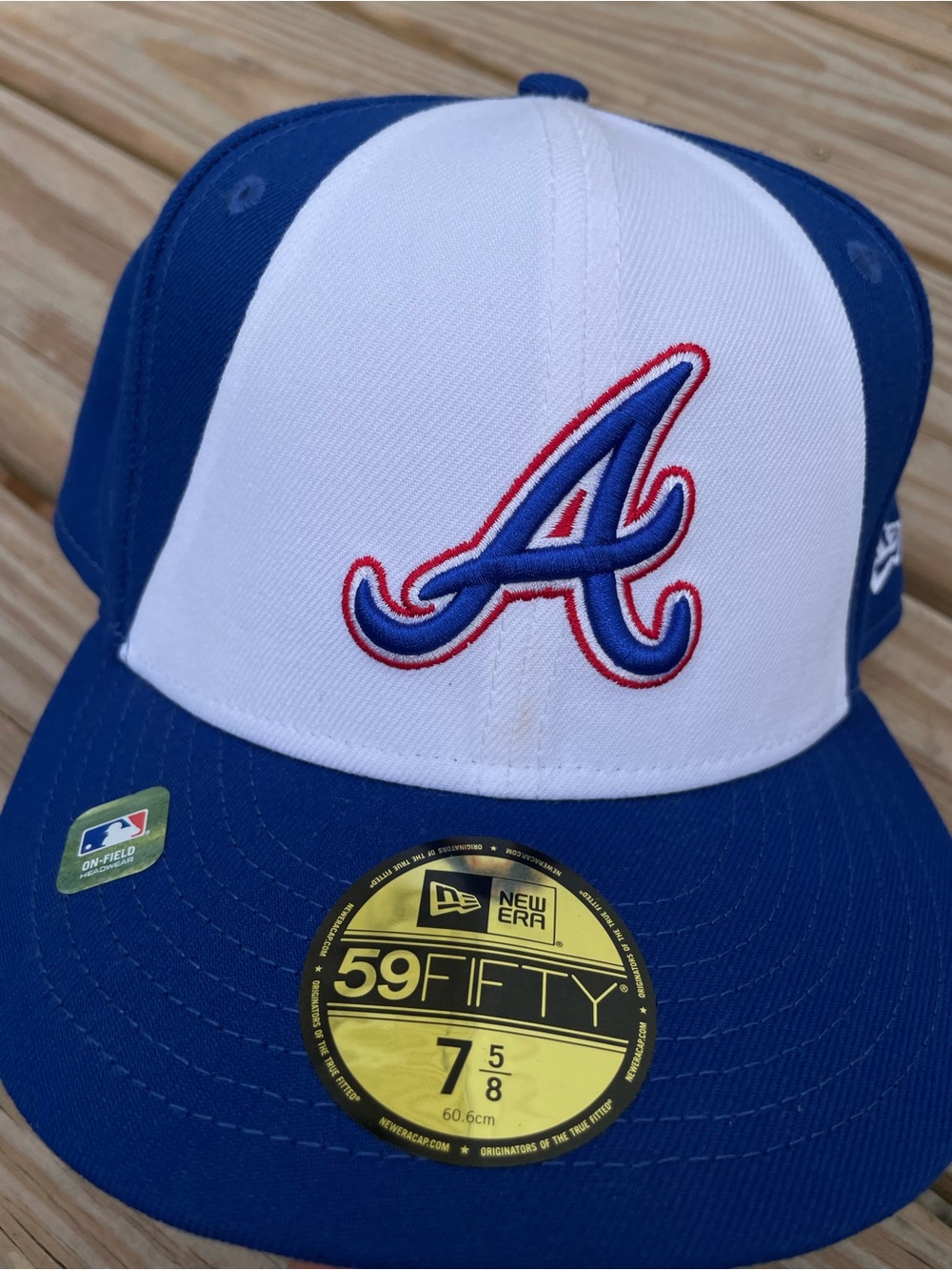 New Era Royal Blue & White Atlanta A Fitted Cap